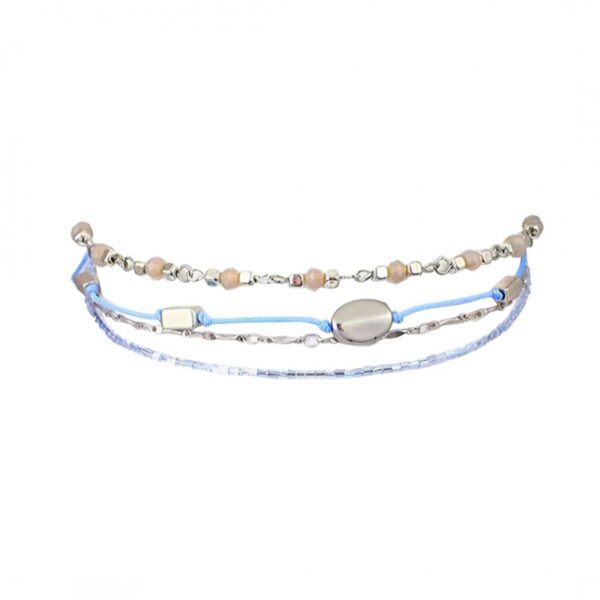 Boho modrý choker náhrdelník n529