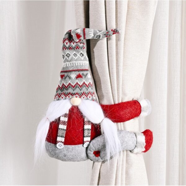 Santa gnome vianočný trpaslík suchý zips 38 cm nórske vzory ksn24 - Image 2