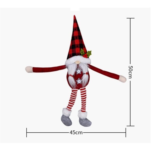 Santa gnome vianočný trpaslík suchý zips 50 cm nórske vzory ksn41 - Image 4