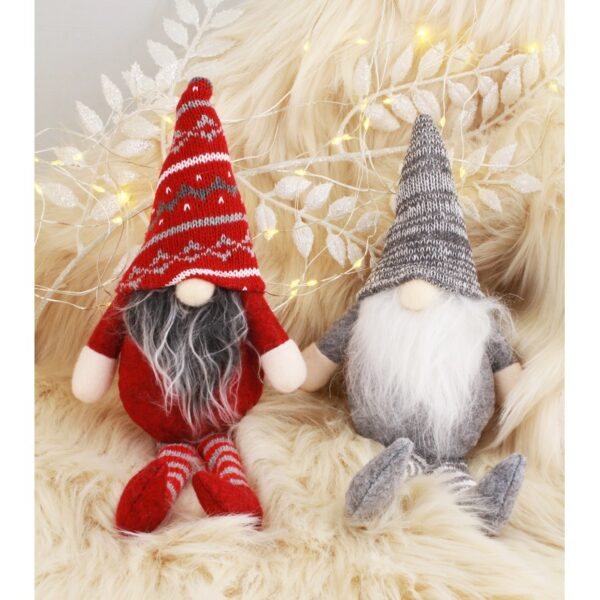 Santa gnome vianočný trpaslík vyrobený z plyšového vianočného 18 cm ksn12b - Image 8